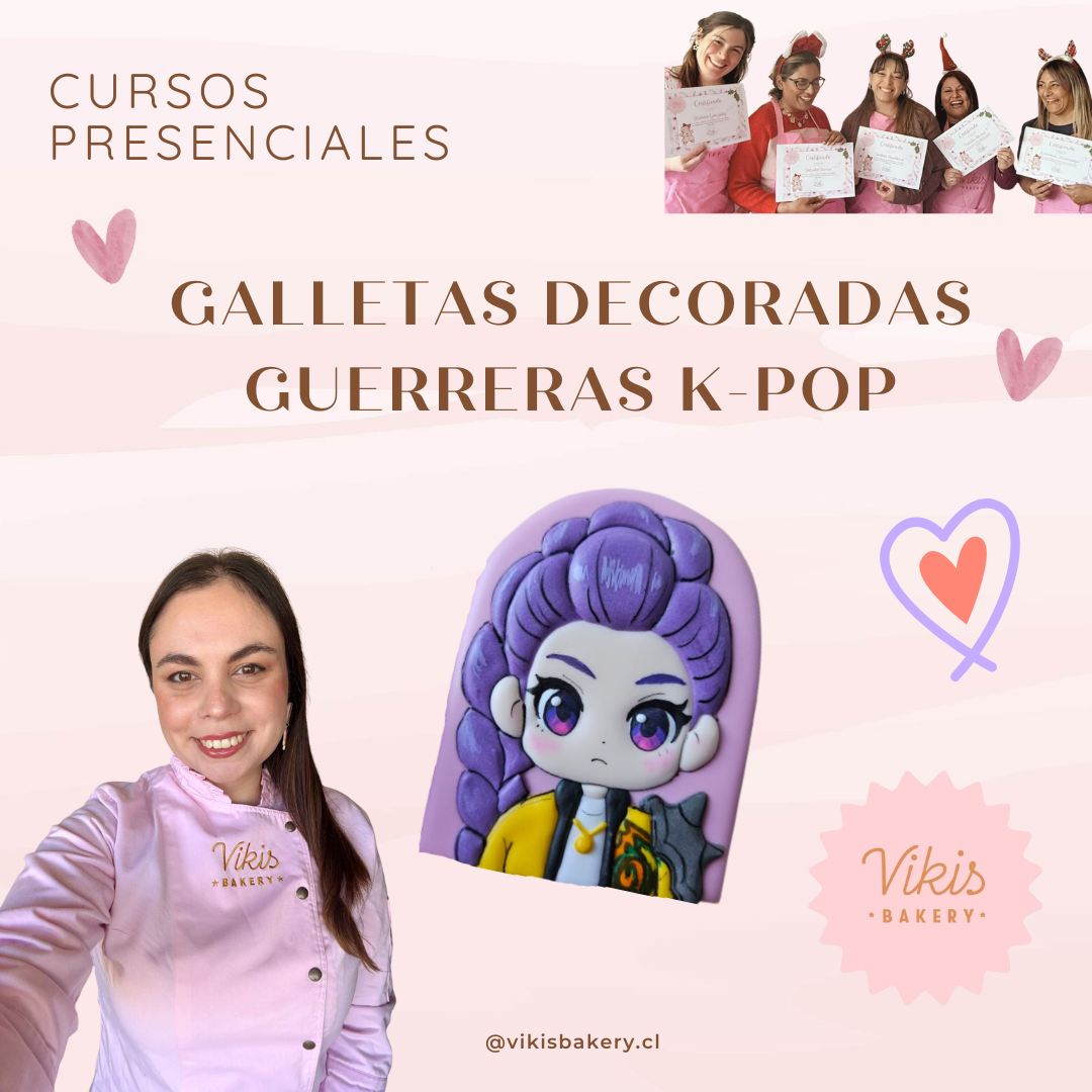 ⚔️✨ Curso Presencial: Galletas Decoradas – Guerreras K-pop ✨🎤