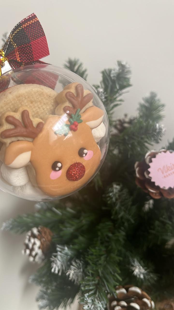 Esfera rellena con dos mini galletas