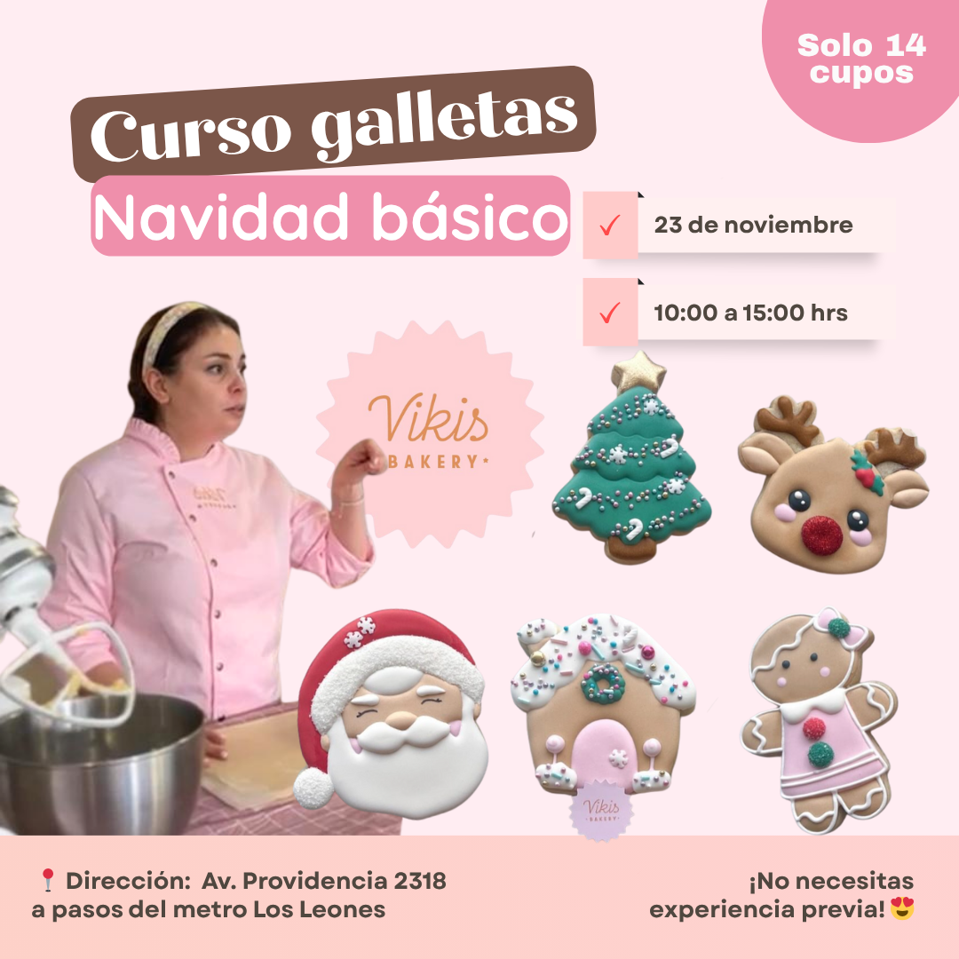 Curso presencial Galletas Navideñas Noviembre - Providencia