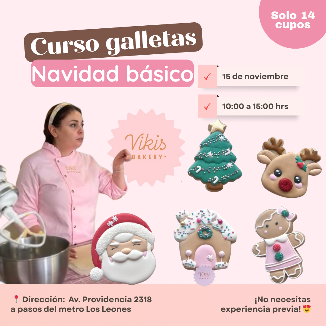 Curso presencial Galletas Navideñas Noviembre - Providencia