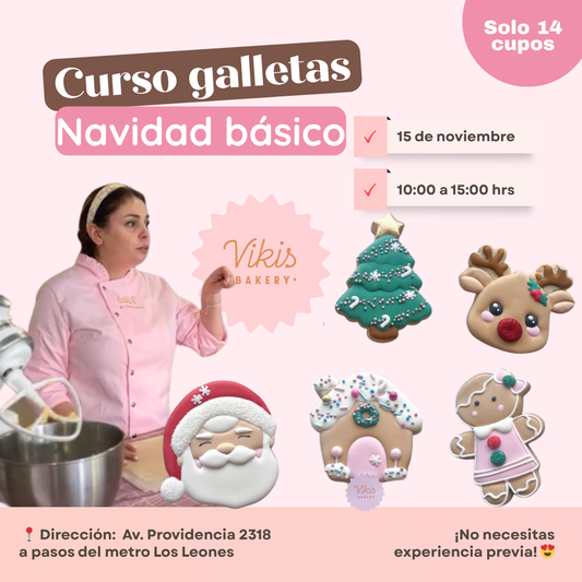Curso presencial Galletas Navideñas Noviembre - Providencia