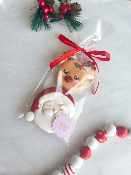 Dos galletas en bolsa con cinta