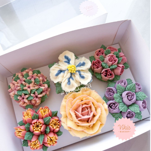 Curso Cupcakes con flores en Buttercream